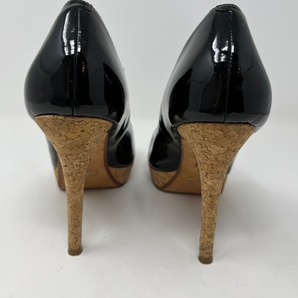 Cole Haan Black Platform Peep Toe Heels Size 7.5 - Picture 5 of 9